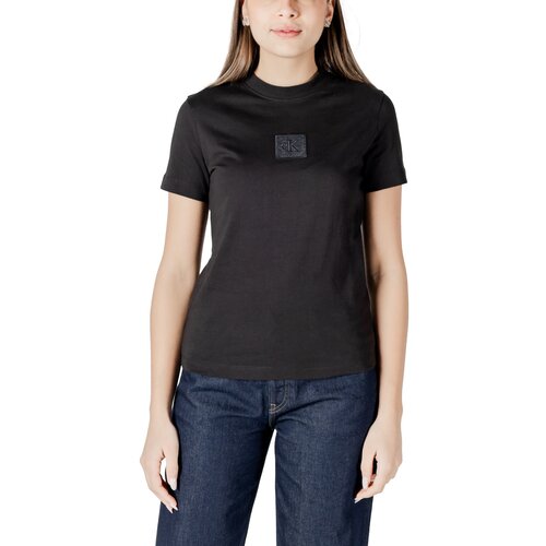 Calvin Klein Jeans Majice s kratkimi rokavi EMBROIDERED BOX REGU J20J224253 Črna Cene