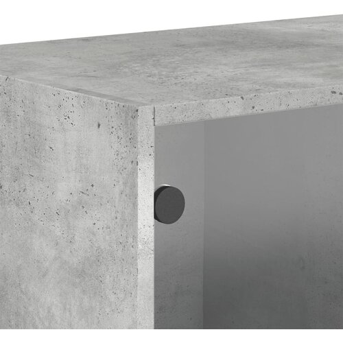  Zidni ormarić sa staklenim vratima boja betona 68,5x37x35 cm Slike