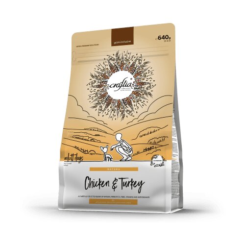 Craftia natura chicken &amp;amp; turkey adult dog toy &amp;amp; small breed - 640 g Slike