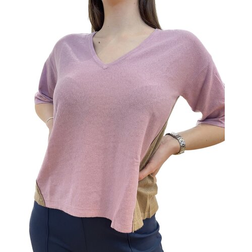 CARACTĒRE ženska bluza sa v izrezom bež-roze Cene