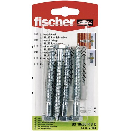 Fischer UX 10 x 60 RS K univerzalna tipla 60 mm 10 mm 77863 1 Set Slike