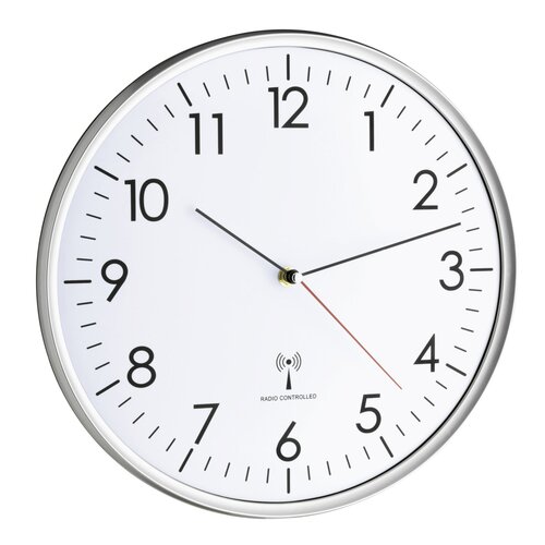 Tfa Dostmann 60.3514 weiß/silber Ananloge Funk-Wanduhr Cene