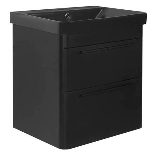 OMEGA PANELI kupaonski ormarić s umivaonikom luxury snow 60 cm crni mat Cijene