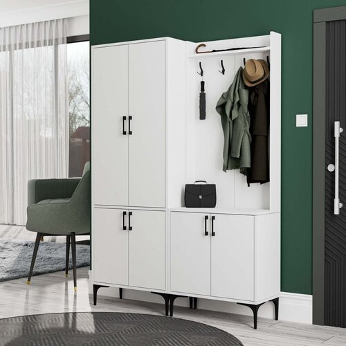 Hanah home čiviluk set 5030-5000 white hall stand Slike