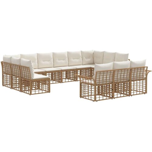  Zunanja garnitura za sedenje 13 pcs Naravna in krem bela, (5000272342) Cene