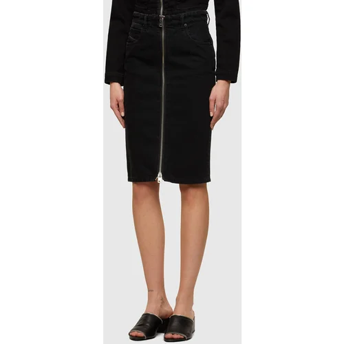 Diesel Skirt - DE-PENCIL-ZIP SKIRT black