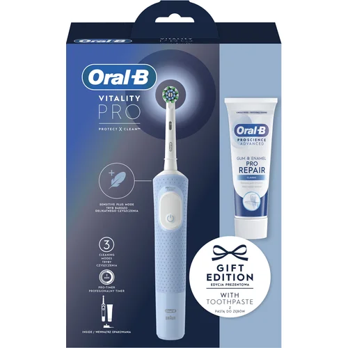 Oral-b ELEKTRIČNA ČETKICA VITALITY PRO VAPOR BLUE + PASTA, (8001090915320)