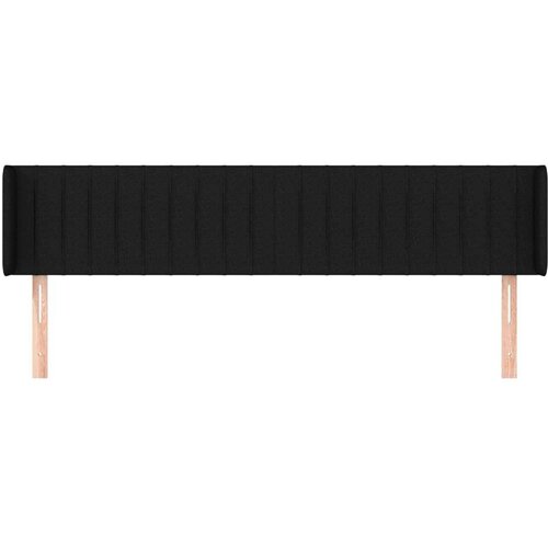  Uzglavlje s u&amp;scaron;ima crno 203x16x78/88 cm od tkanine Slike