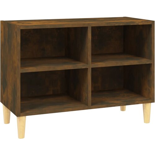 Maison Chic TV omarica - TV stojalo - Televizijska omarica z lesenimi nogami dimljeni hrast 69,5x30x50 cm, (21701490) Cene