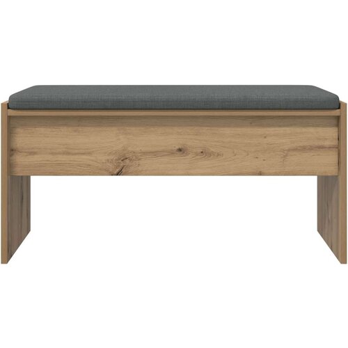  Klupa za hodnik s jastukom Umjetnički hrast 80 x 38 x 46 cm Slike