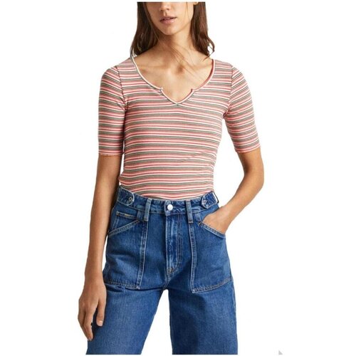 PepeJeans Majice s kratkimi rokavi - Rdeča Cene