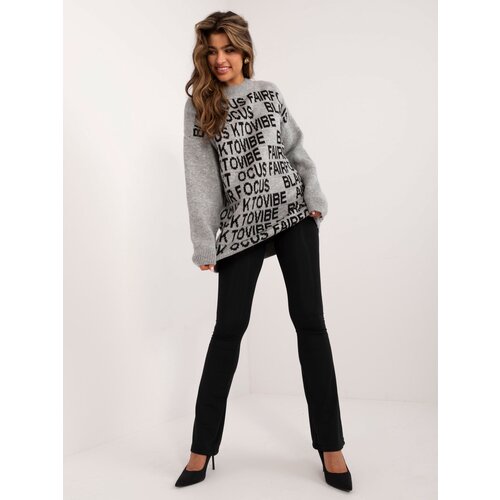 Fashion Hunters grey women's oversize sweater Cene