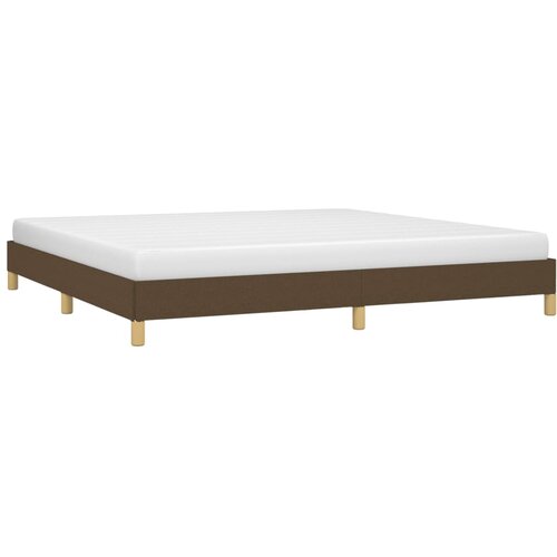  Okvir za krevet bez madraca tamnosmeđi 200x200 cm od tkanine Slike