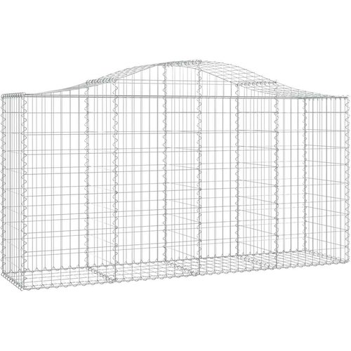  Lučne gabionske ko&amp;scaron;are 8 kom 200x50x100/120cm pocinčano željezo Slike