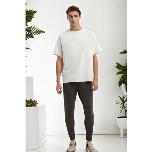Dewberry 75226 Mens Oversized Fit Crew Neck T-Shirt-WHITE Slike