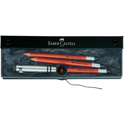 Faber-castell Darilni pisalni set Faber-Castell, svinčnik Perfect, rjav