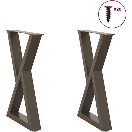  Noge za blagovaonski stol 2 kom Prirodni čelik 50x(72-73 3) cm Cijene