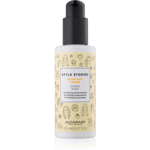 ALFAPARF MILANO Style Stories The Range Pre-Styling za&amp;scaron;titna krema za ubrzavanje feniranja za povećanje volumena Blow-Dry Cream 150 ml Slike