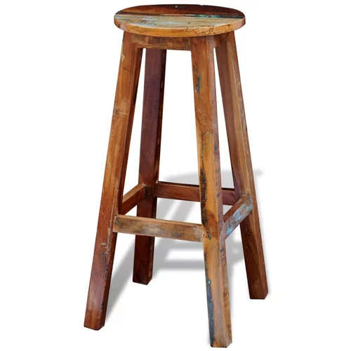 vidaXL Barski stolček iz trdnega predelanega lesa, (20624674)