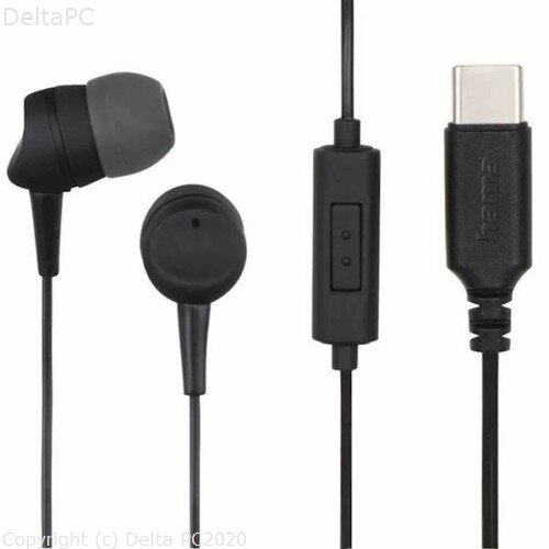 Slusalice Hama Sea In Ear, usb-c, crna Slike