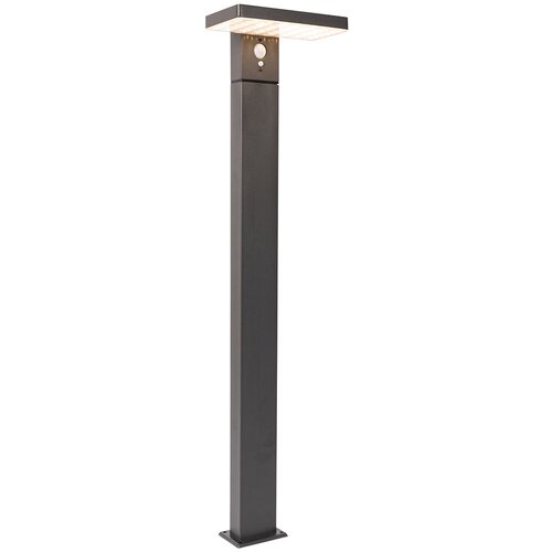 QAZQA Zunanji steber temno siv 80 cm z LED in kratkimi lučmi na solar - Sunnie Cene