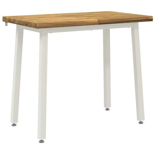  110 x 55 x 75 cm Čvrsto drvo akacije Bijela Pravokutni - Bijela 110 x 55 x 75 cm Četvrtasto Slike