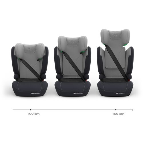 Kinderkraft autosjedalica I-Spark 2 Plus i-Size 15-36 kg (100-150 cm) bez Isofix-a, Grey Slike