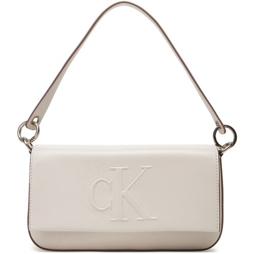 Calvin Klein Jeans Ročna torba Sculpted Flap Shoulder Pouch25 LV04K3148G &amp;Eacute;cru Slike