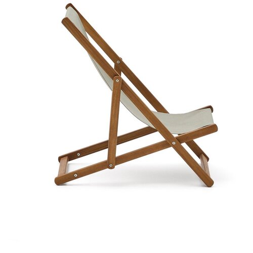 Kave Home svetlo siv zložljiv ležalnik za plažo iz akacijevega lesa la forma adredna Slike