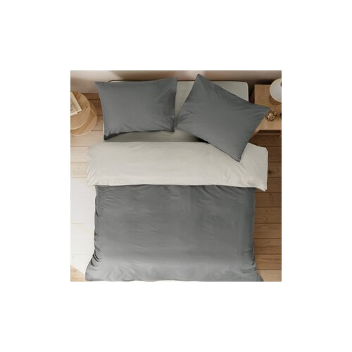 Dekordom Posteljina cb simple set bicolor double - anthracite/light grey 025565 Cene