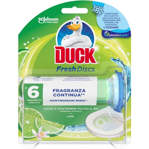 Duck Fresh Discs gel za či&scaron;ćenje i osvježavanje WC &scaron;koljke miris lime Cijene