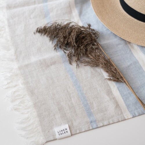 Linen Tales Lanena odeja za na plažo 140x170 cm Allure Stripe &amp;ndash; Slike