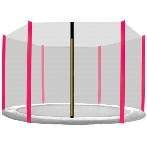 Aga Zaštitna mreža za trampolin ukupnog promjera 250 cm na 6 šipki AGA MR1508OUT-6Pink - Crna mreža/roza Cene