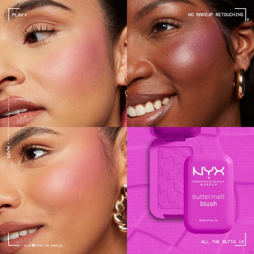 NYX Professional Makeup Buttermelt Blush pudrasto rdečilo odtenek 12 All The Butta 5 g Slike