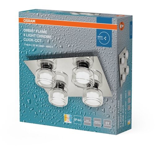 Osram LED plafonsko svetlo za kupatilo ORBIS FLAME 4xLED/5,5W/230V IP44 hrom Slike