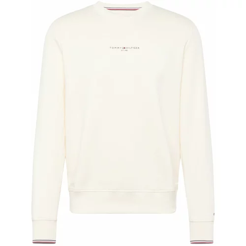 Tommy Hilfiger Sweater majica ecru/prljavo bijela / mornarsko plava / crvena