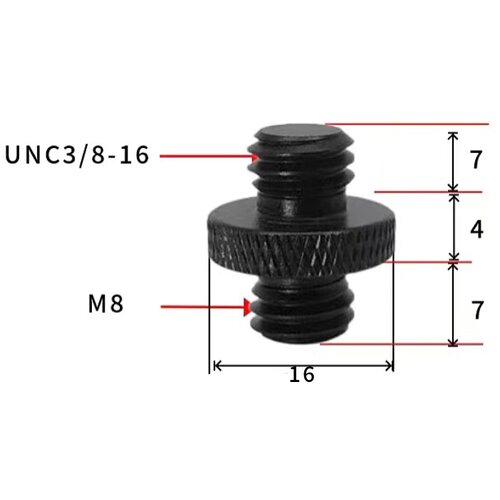 INF 5 kosov 3/8" moški moški vijačni adapter za stojalo za nosilec za kamero M8, (21579434) Cene