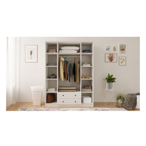 Hanah home Ormar Rb-063, 140x184x52 cm, Bijeli Slike