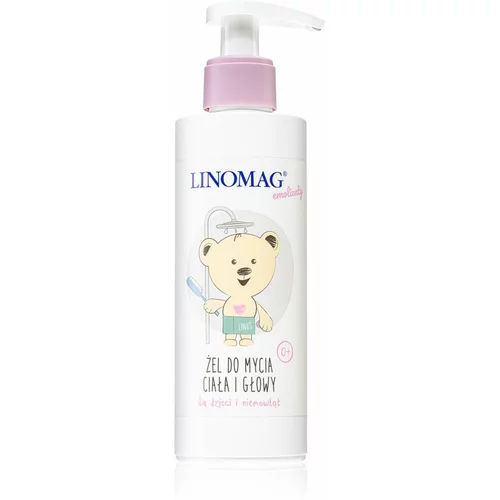 Linomag Emolienty Shampoo & Shower Gel gel za prhanje in šampon 2v1 za otroke od rojstva 200 ml