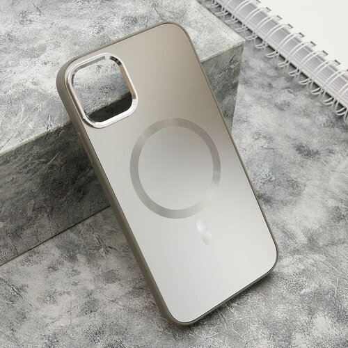  Maska COLOR METAL MagSafe za iPhone 11/ srebrna Cene