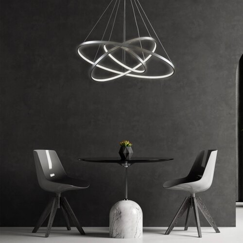  LED luster na sajli LEA LED/60W/230V 4000K prečnik 80 cm hrom Slike
