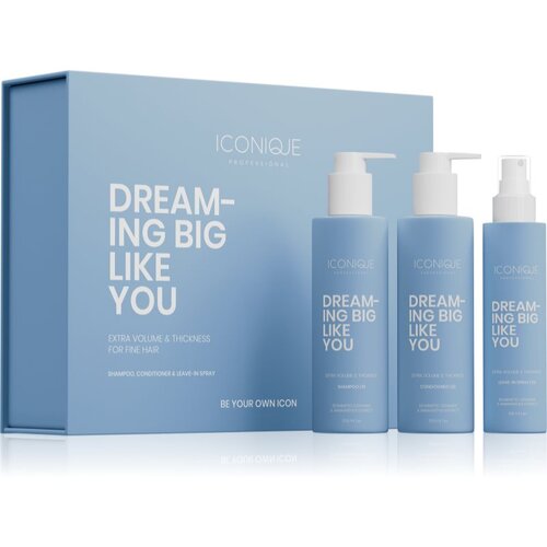 ICONIQUE Professional DREAMING BIG LIKE YOU Volume & Thickness Set: Shampoo 250 ml, Conditioner 250 set za povečanje volumna Cene