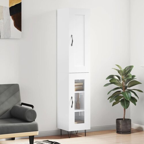 vidaXL Visoka komoda sjajna bijela 34 5x34x180 cm konstruirano drvo Cijene