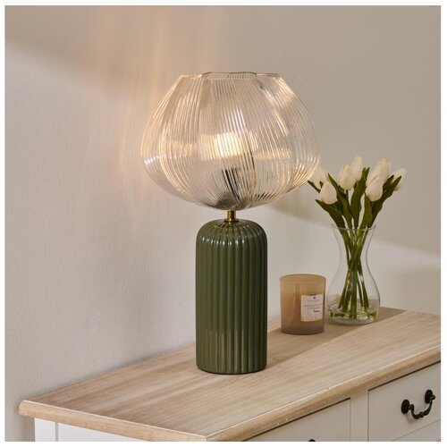 Atmosphera Stona lampa PHYLAS 1xE14/40W/230V zelena Slike