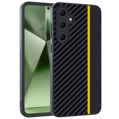 CARBON FIBER Texture maska za Samsung Galaxy S25+ - Black Yellow Cijene