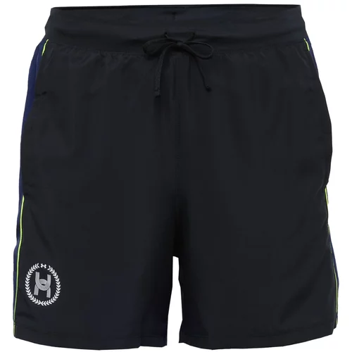 Under Armour Sportske hlače 'Launch 5' plava / neonsko žuta / crna / bijela