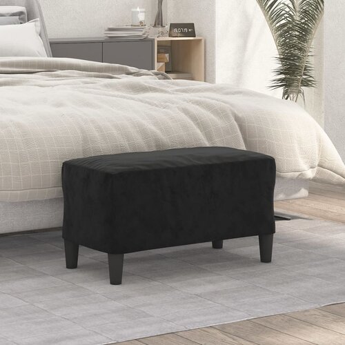 VidaXL Klop črna 70x35x41 cm žamet Slike