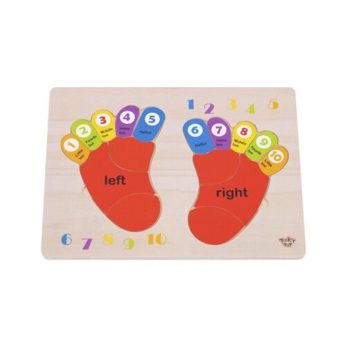 Tooky Toy Igračka drvene puzzle uklopi stopala TKG029 Cijene
