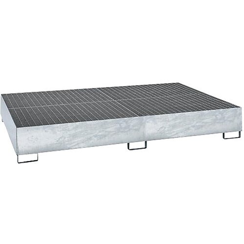 eurokraft pro Jeklena prestrezna kadica za cisterne IBC / KTC, DxŠxV 2690 x 1650 x 375 mm, prestrezna prostornina 1000 l, vroče cinkana Cene