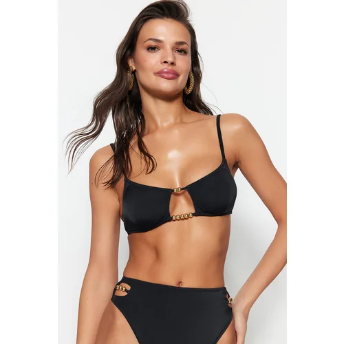 Trendyol bikini top - black - plain